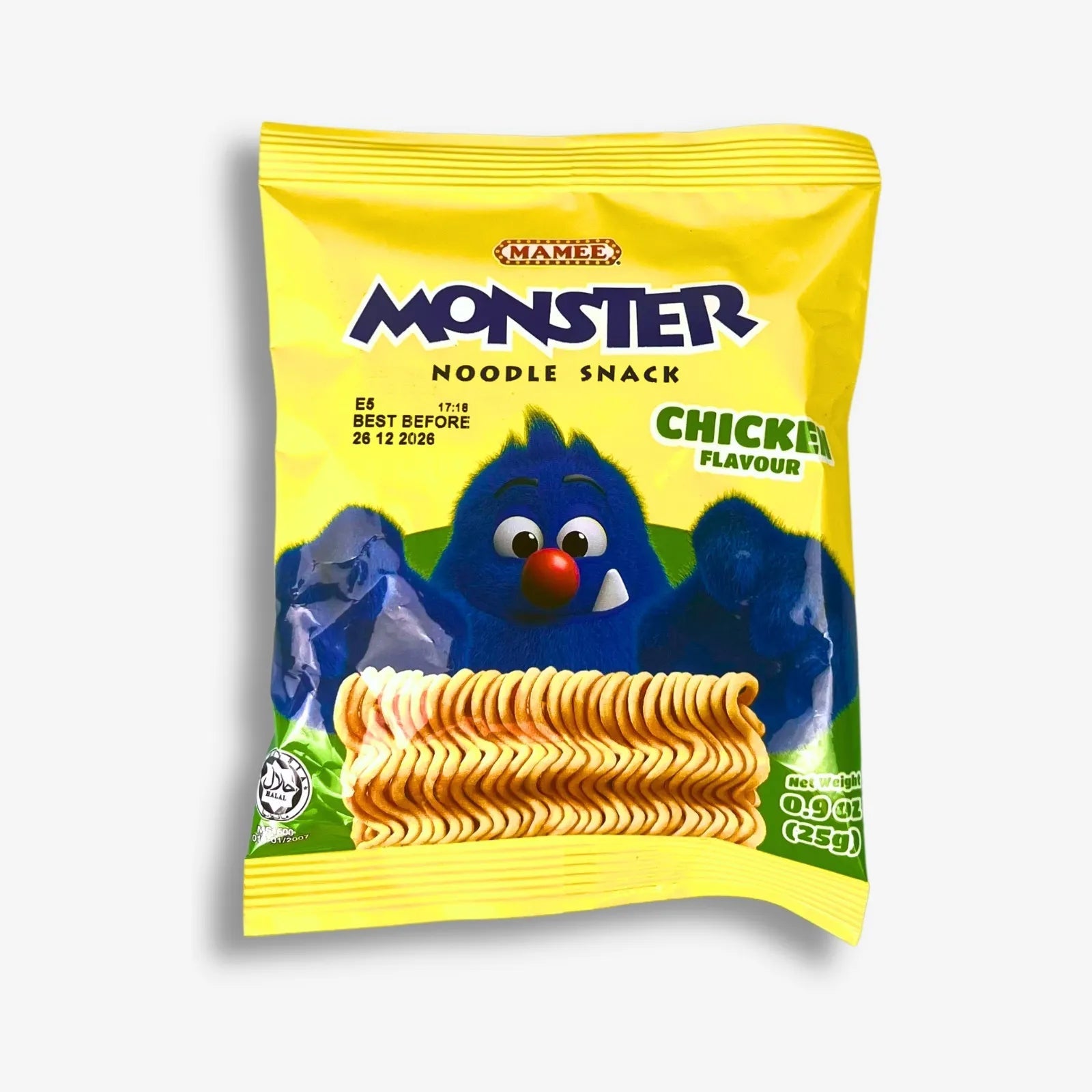 Mamee Monster Noodle Snack Chicken 25g - Snack-Nudeln mit Hähnchen kaufen - MiMa&