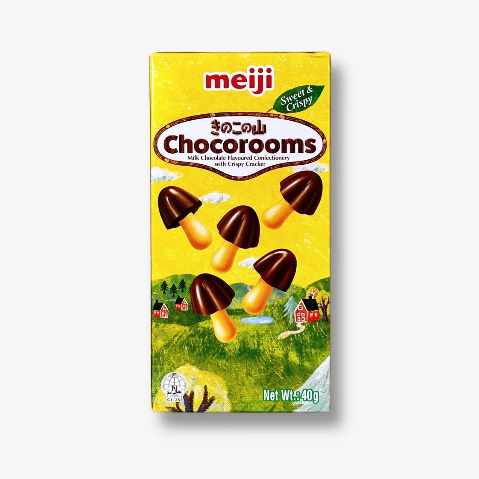 Meiji Chocorooms Chocolate 36g - Kekspilze mit Schokohütchen kaufen - MiMa&