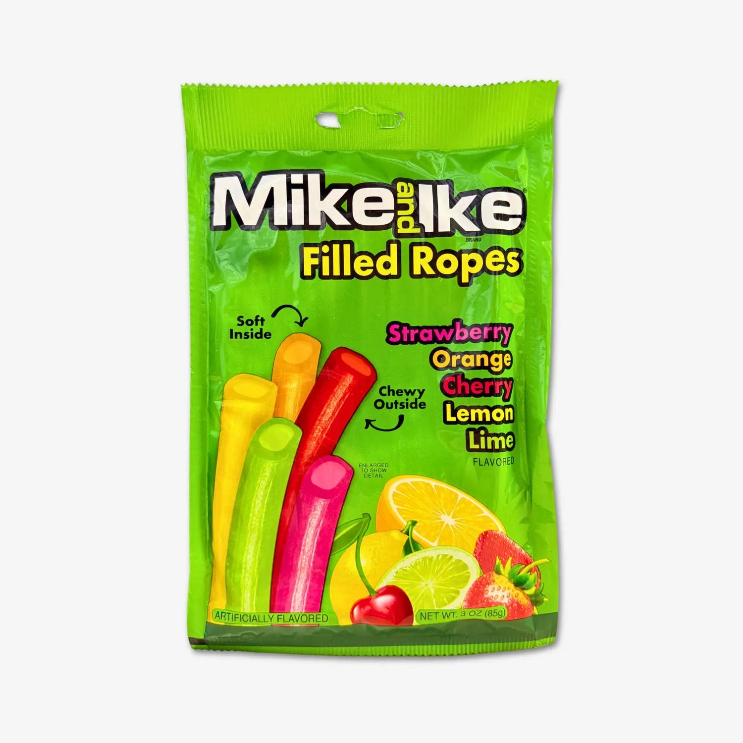 Mike and Ike Filled Ropes Fruit 85g - Gefüllte fruchtige Kaustränge kaufen - MiMa&