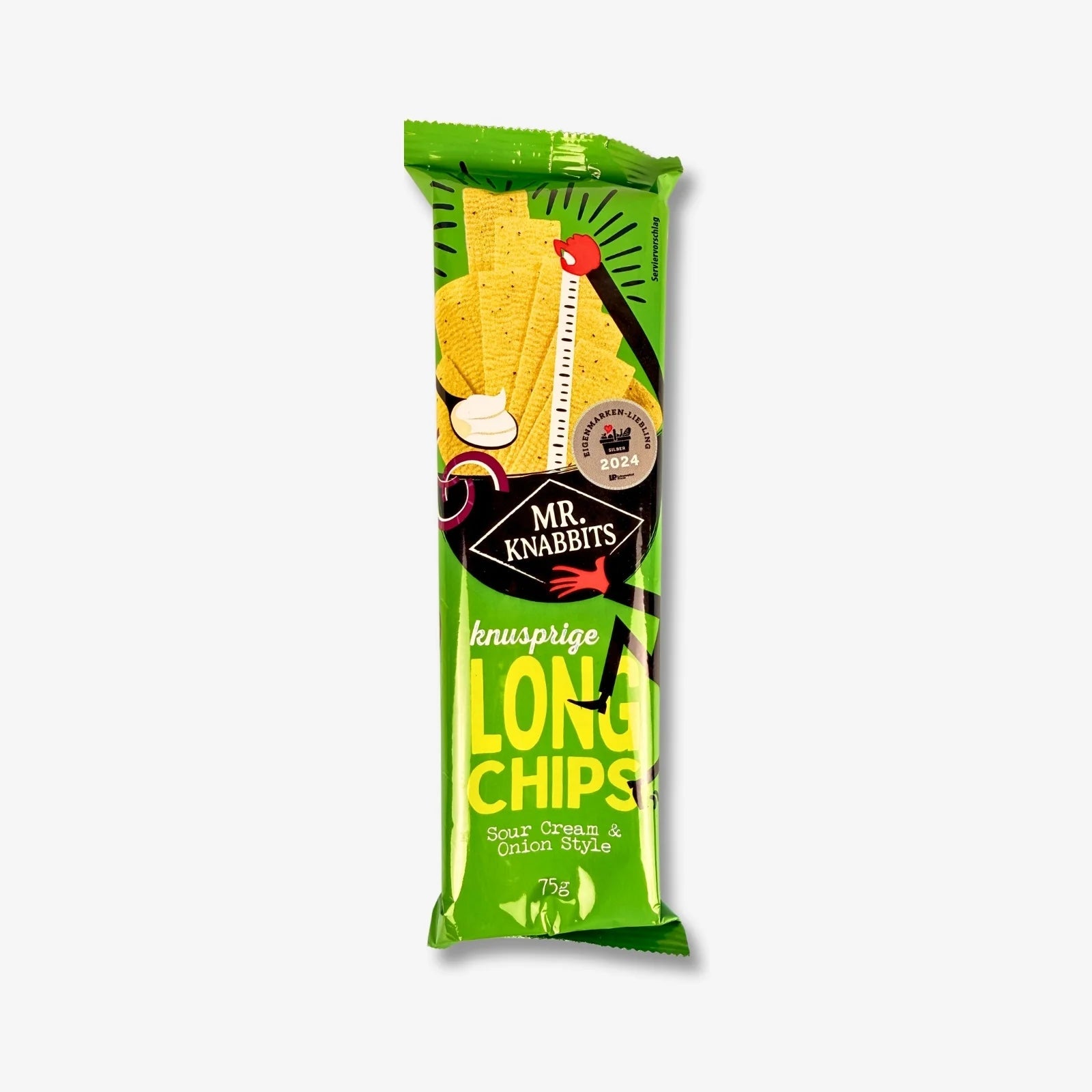 Mr. Knabbits Long Chips Sour Cream &amp; Onion 75g - Sour Cream &amp; Onion Chips kaufen - MiMa&