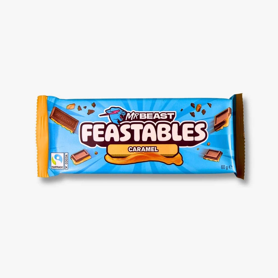 MrBeast Feastables Caramel 60g – Milchschokolade mit cremiger Karamellnote kaufen - MiMa&
