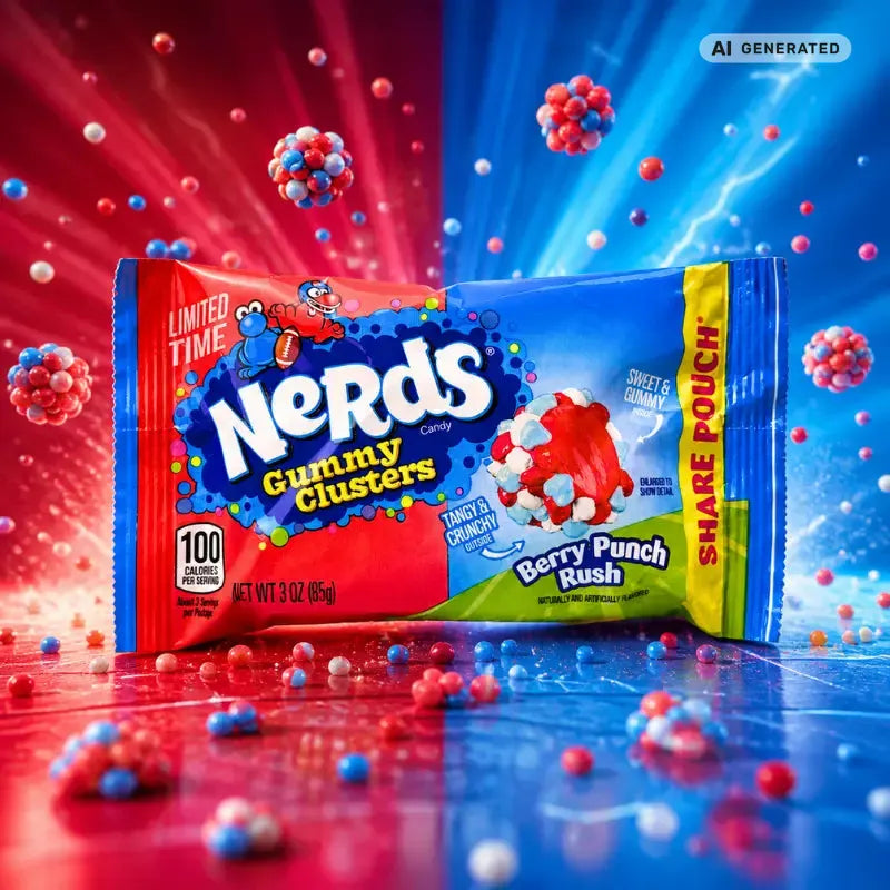 Nerds Gummy Clusters Berry Punch Rush 85g – Fruchtige Gummy Clusters mit Beerengeschmack kaufen - MiMa's Sweets House-blok1
