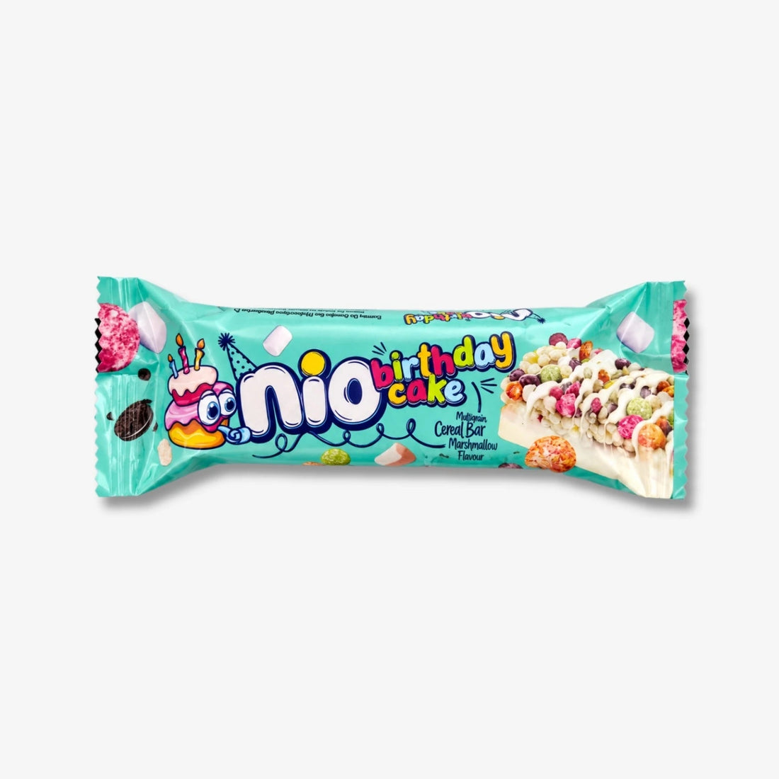 Nio Loops Bar Birthday Cake 23g - Cerealienriegel mit Marshmallow kaufen - MiMa&