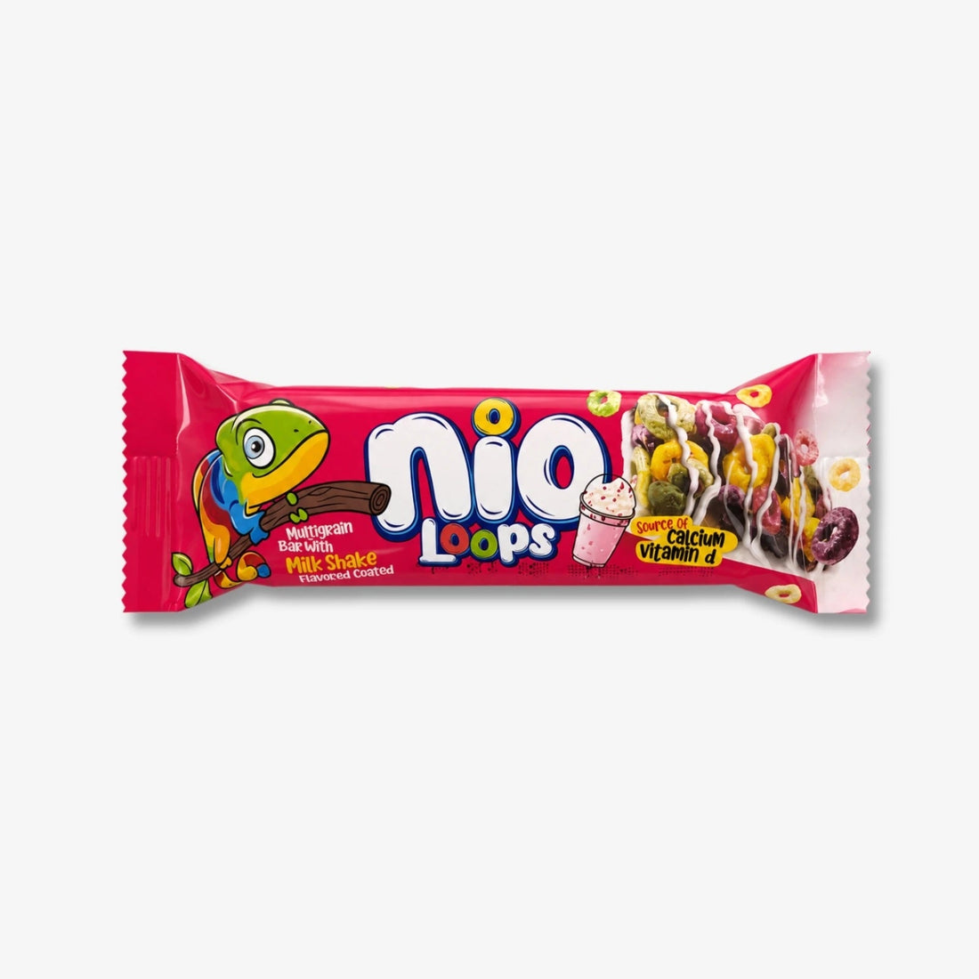 Nio Loops Bar Milkshake 23g - Müsliriegel mit Erdbeermilchshake kaufen - MiMa&