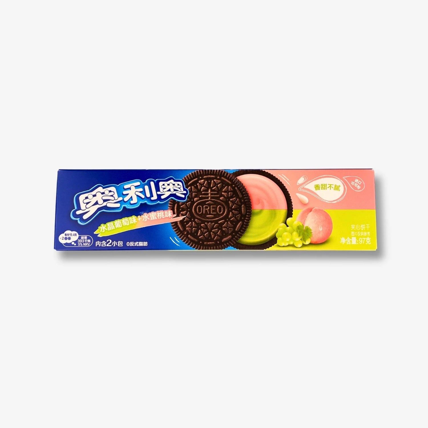 Oreo Cookie Grape &amp; Peach Asia Edition 97g - Oreos mit Traube und Pfirsich kaufen - MiMa&