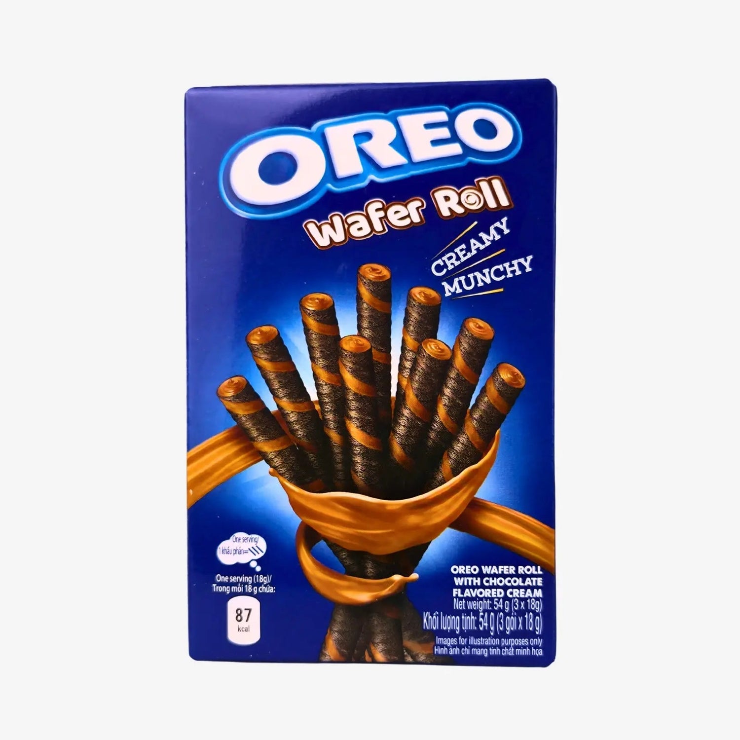 Oreo Wafer Roll Chocolate Asia 54g - Waffelröllchen mit Schokolade kaufen - MiMa&