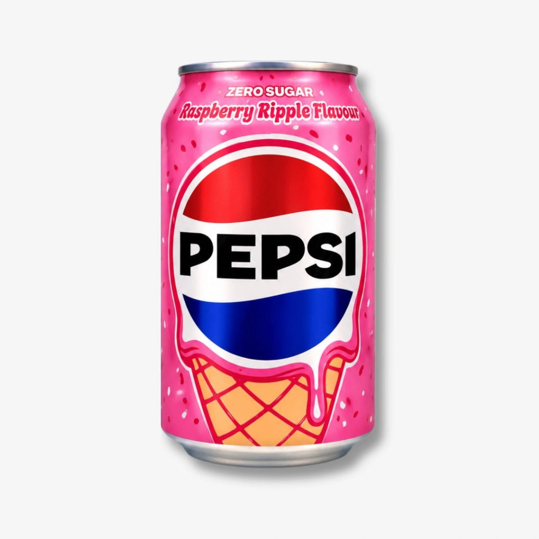 Pepsi Raspberry Ripple Zero 330ml - Britische Cola mit Himbeer-Dessertgeschmack kaufen - MiMa&