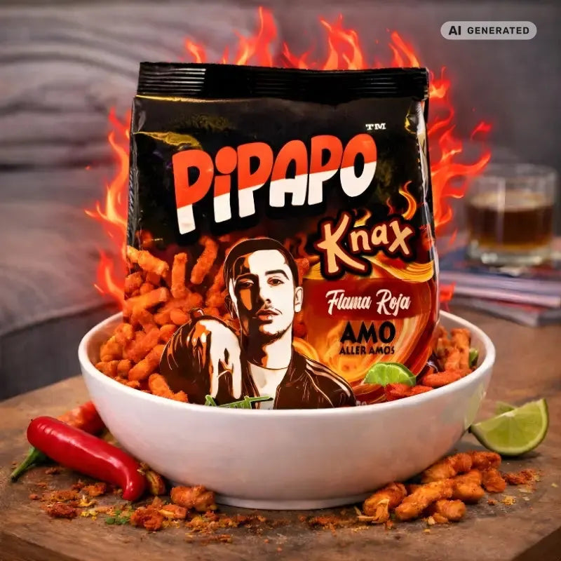 Pipapo KNAX Flama Roja Maischips 70g blok1