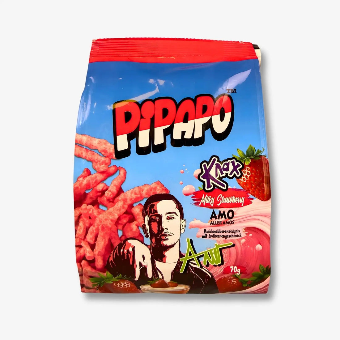 Pipapo KNAX Milky Strawberry 70g - Knusprige Erdbeer Sticks kaufen - MiMa&