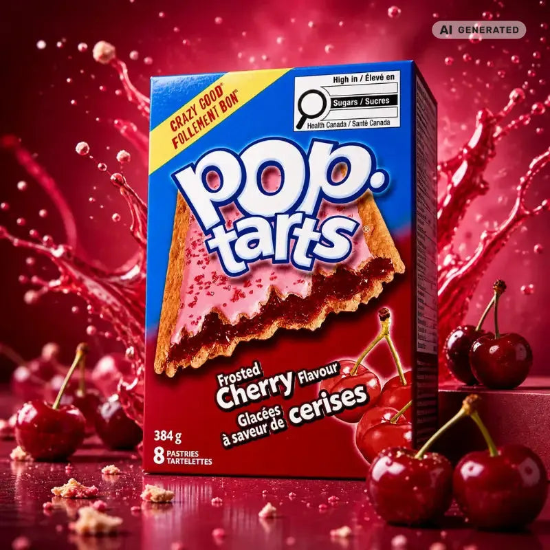 Pop Tarts Frosted Cherry 8er Pack 384g – Toaster Gebäck mit Kirschfüllung und Zuckerglasur kaufen - MiMa's Sweets House-blok1