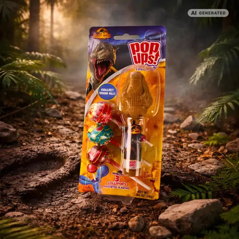 Pop Ups! Jurassic World Lollipop 36g blok1