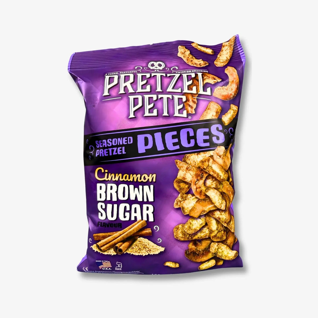 Pretzel Pete Pieces Cinnamon Brown Sugar 160g - Zimt &amp; Brauner Zucker Snack kaufen - MiMa&