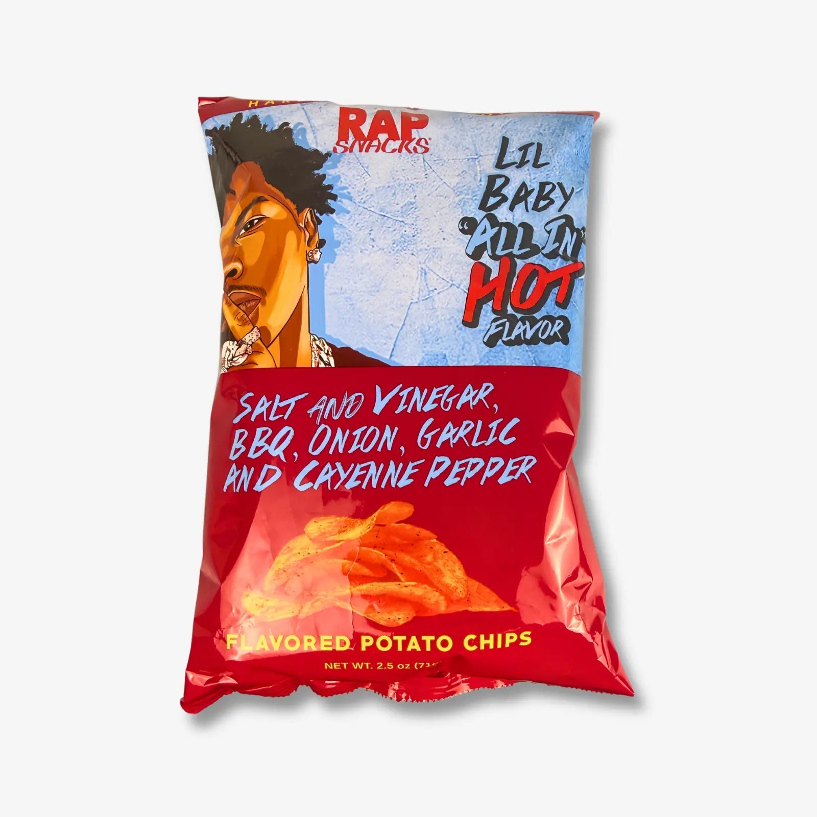 Rap Snacks Lil Baby All in Hot Flavour Chips 71g - Scharfwürzige Kartoffelchips kaufen - MiMa&