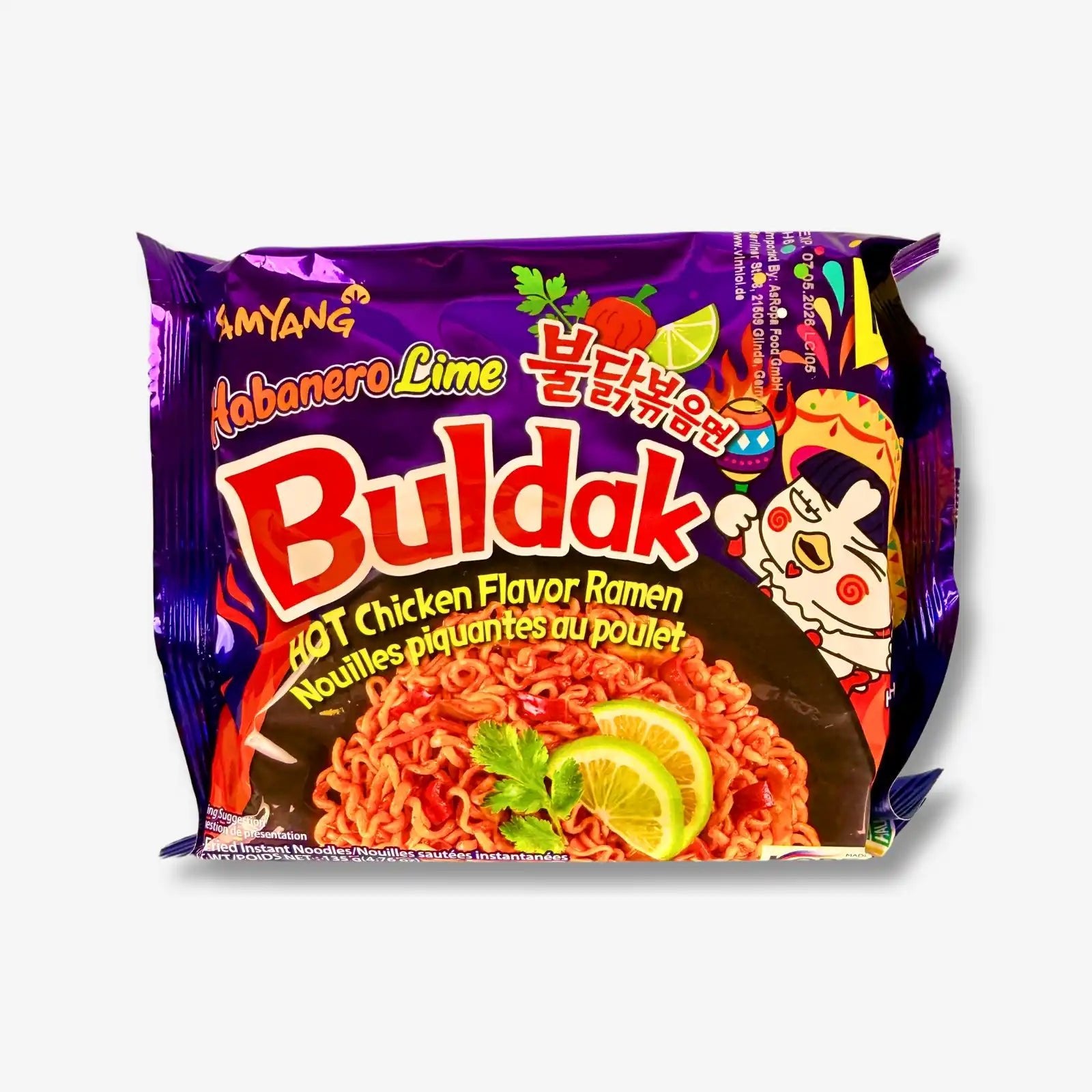 Samyang Buldak Habanero Lime Ramen 140g - Scharfe Limetten Instantnudeln kaufen - MiMa&