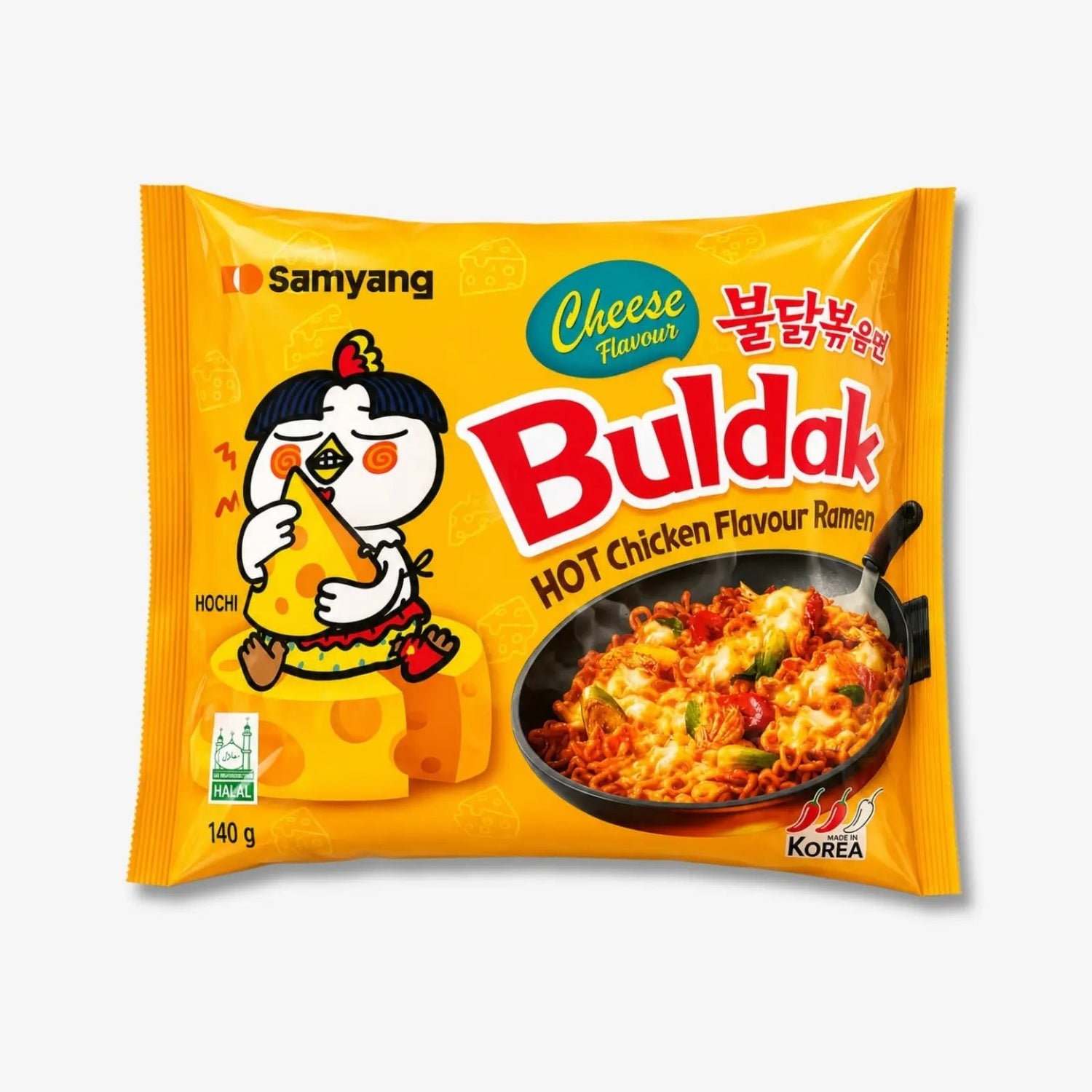 Samyang Buldak Hot Chicken Cheese Ramen 140g - Instant-Ramen mit Käse und Chickenkaufen - MiMa&