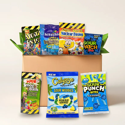 Sauer-Challenge Box mit 17 extrem sauren Süßigkeiten kaufen - MiMa&