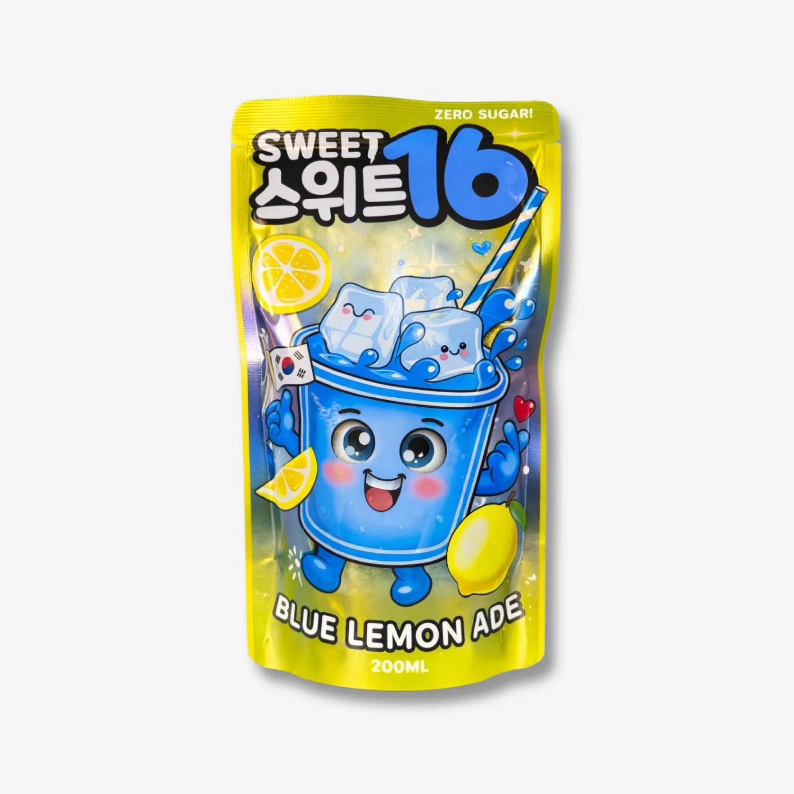Sweet 16 Blue Lemon Ade Zero Sugar 200ml - Südkoreanischer Zitronendrink kaufen - MiMa&