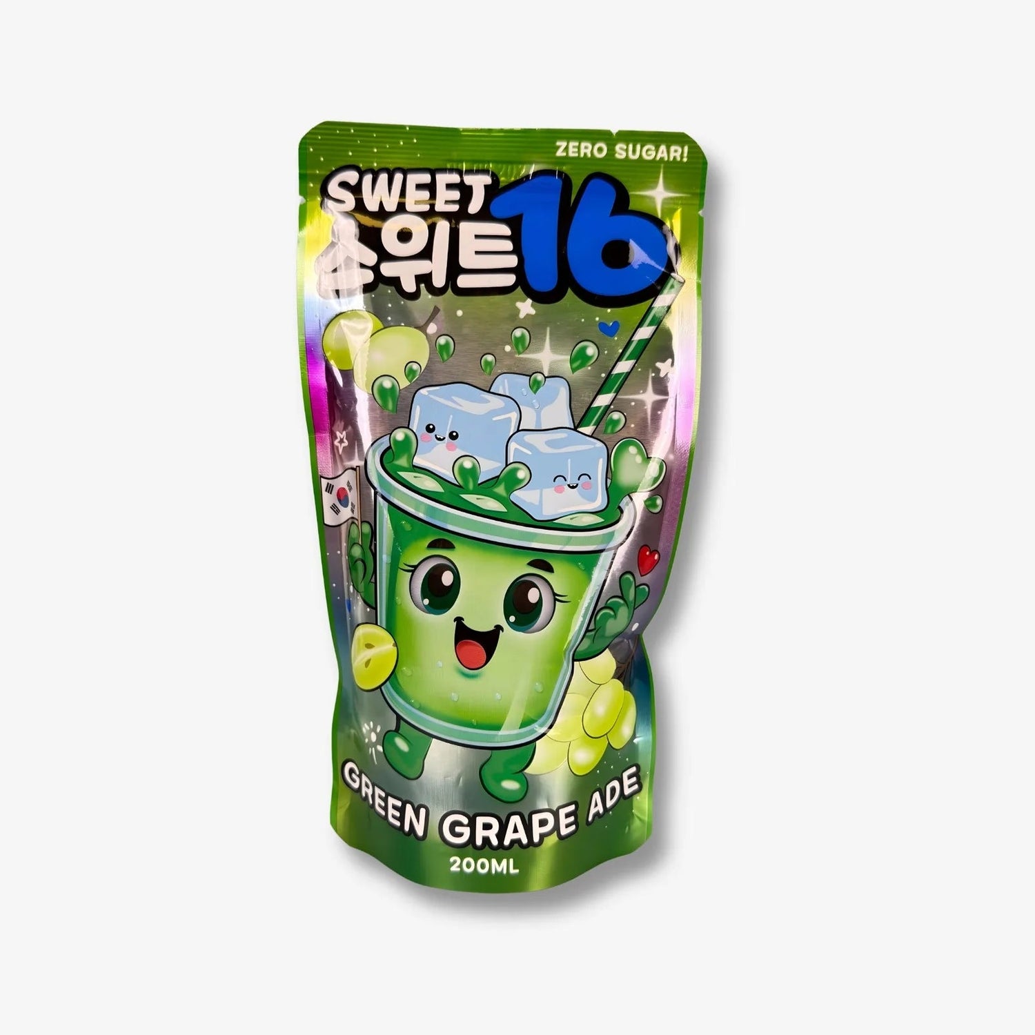 Sweet 16 Green Grape Ade Zero Sugar 200ml - Getränk mit Traubengeschmack kaufen - MiMa&