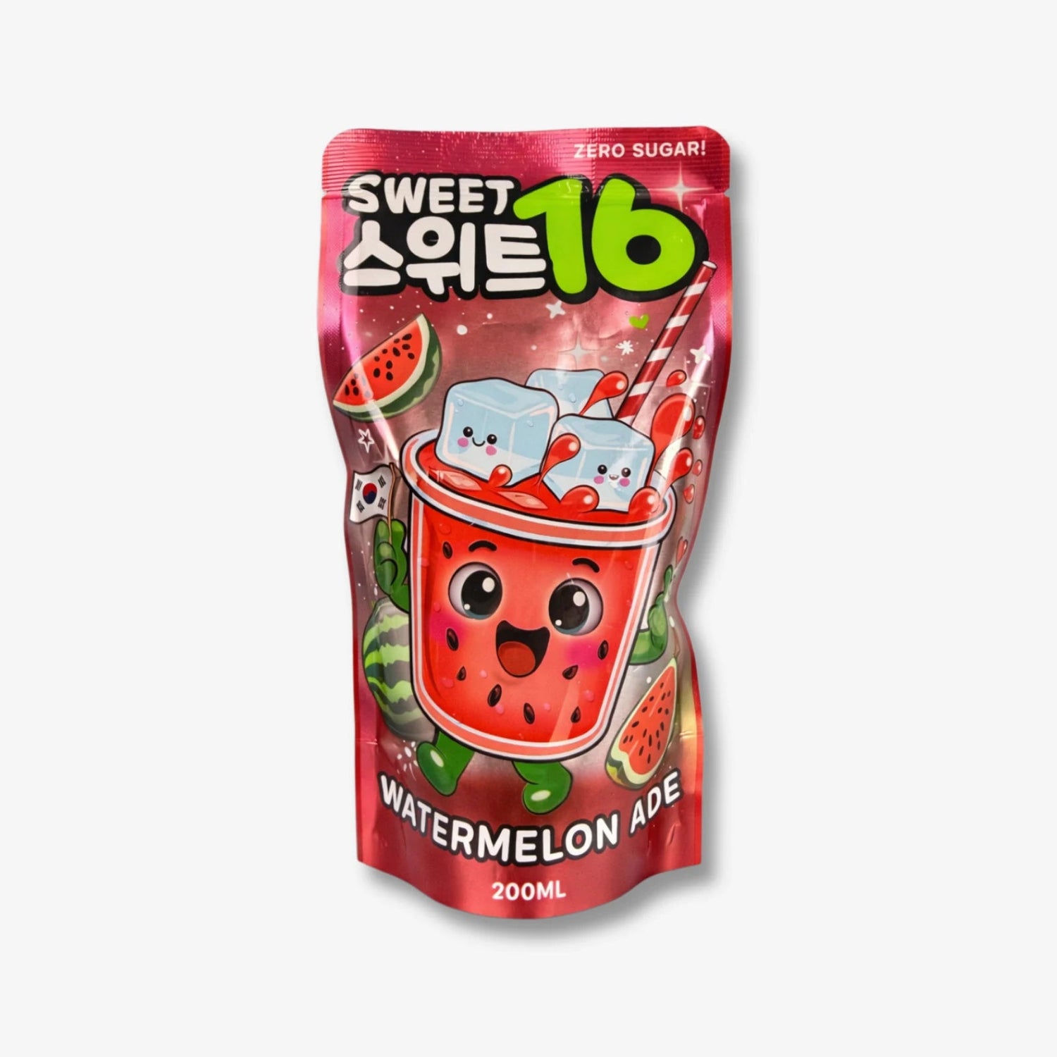 Sweet 16 Watermelon Ade Zero Sugar 200ml - Südkoreanischer Wassermelonendrink kaufen - MiMa&