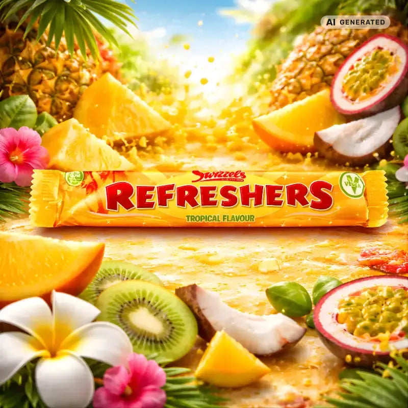 Swizzels Refreshers Tropical 18g blok1