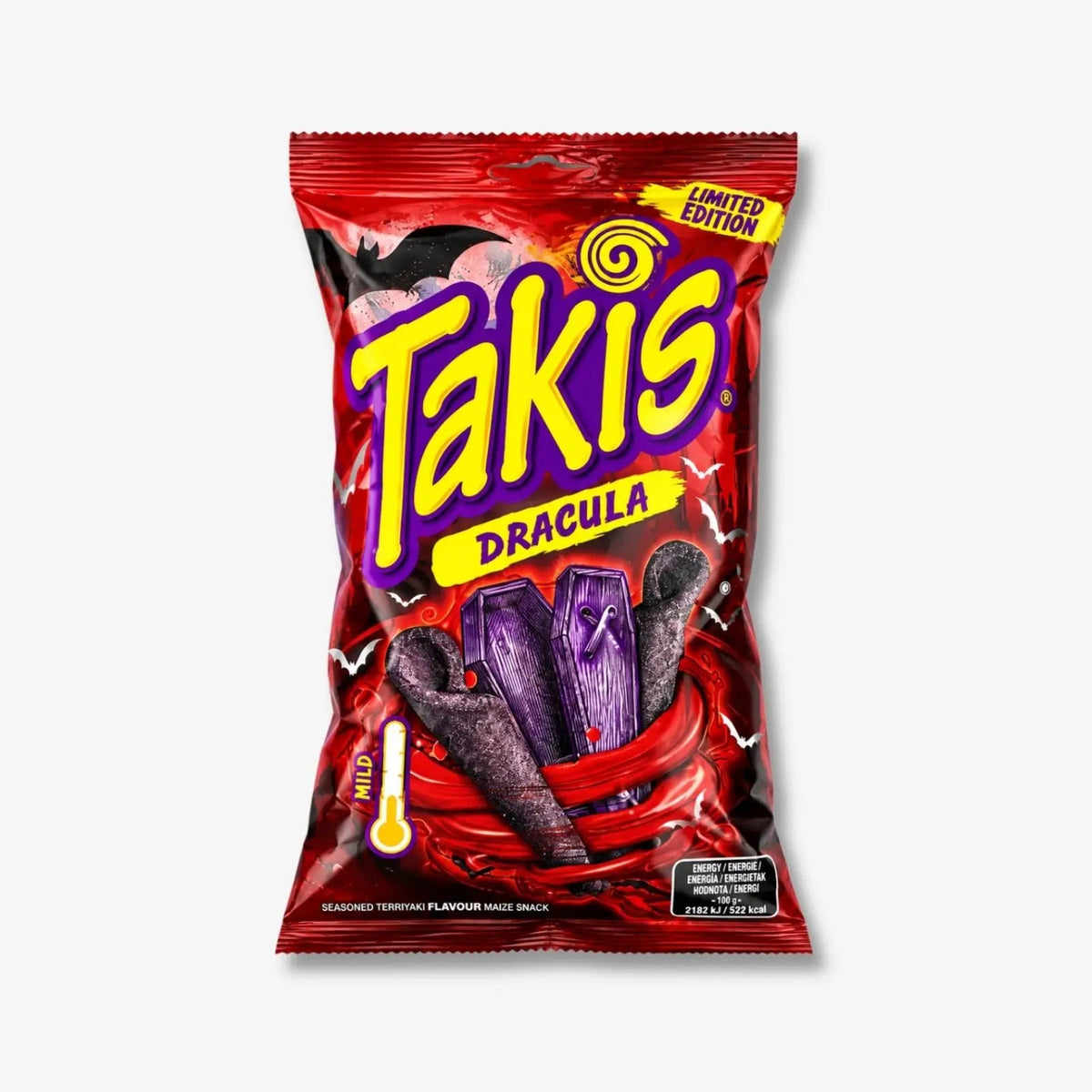 Takis Dark Dracula Limited Edition 100g - Schwarze Maischips mit würzigem Teriyaki-Geschmack kaufen - MiMa&