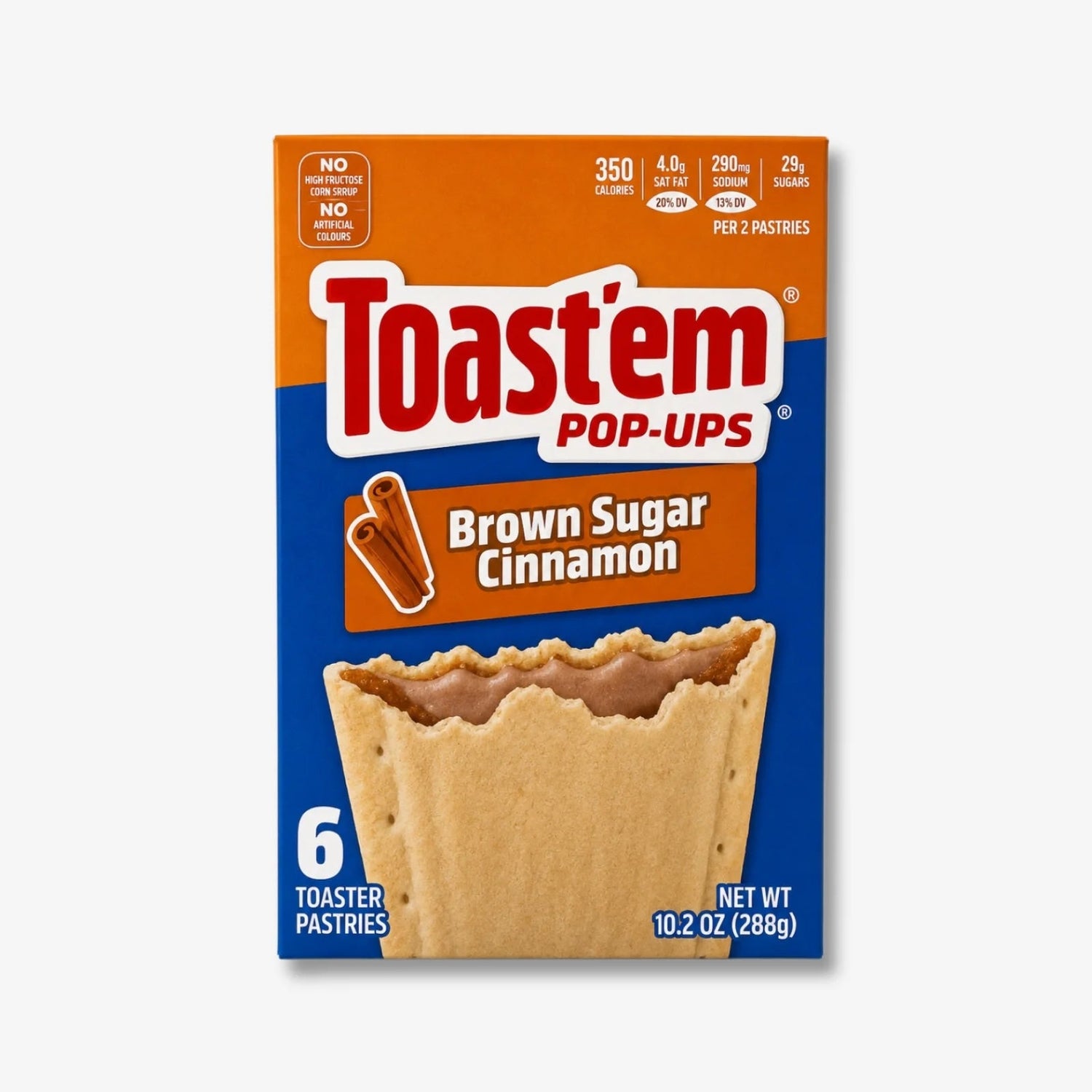 Toast’em Pop Ups Frosted Brown Sugar Cinnamon 288g - Gebäcktaschen mit Zimt und braunem Zucker kaufen - MiMa&