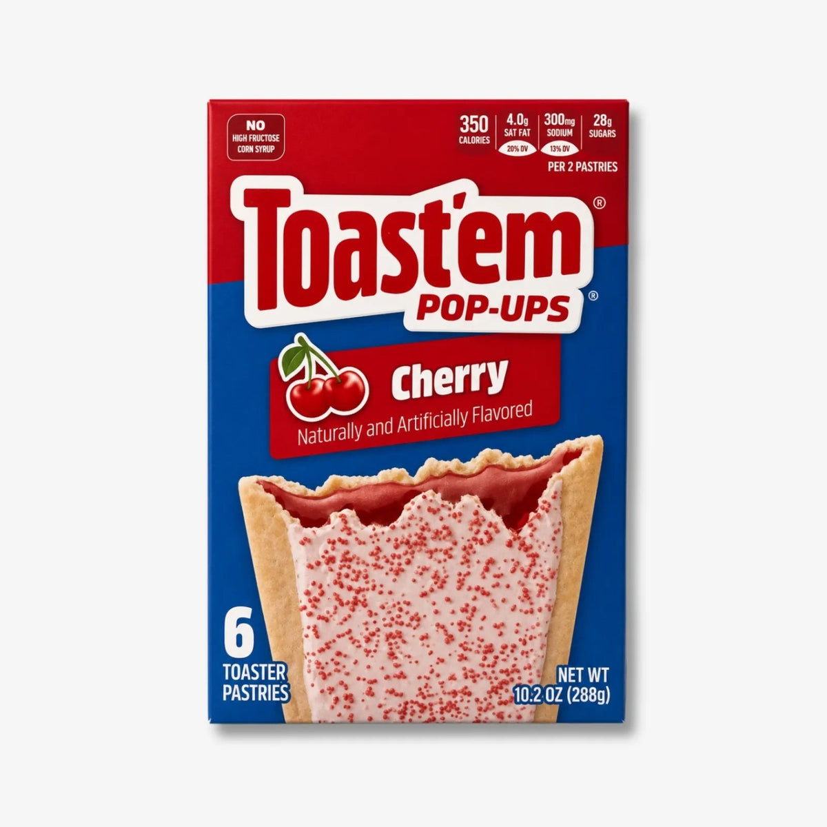 Toast’em Pop Ups Frosted Cherry 288g - Gebäcktaschen mit Kirschfüllung kaufen - MiMa&
