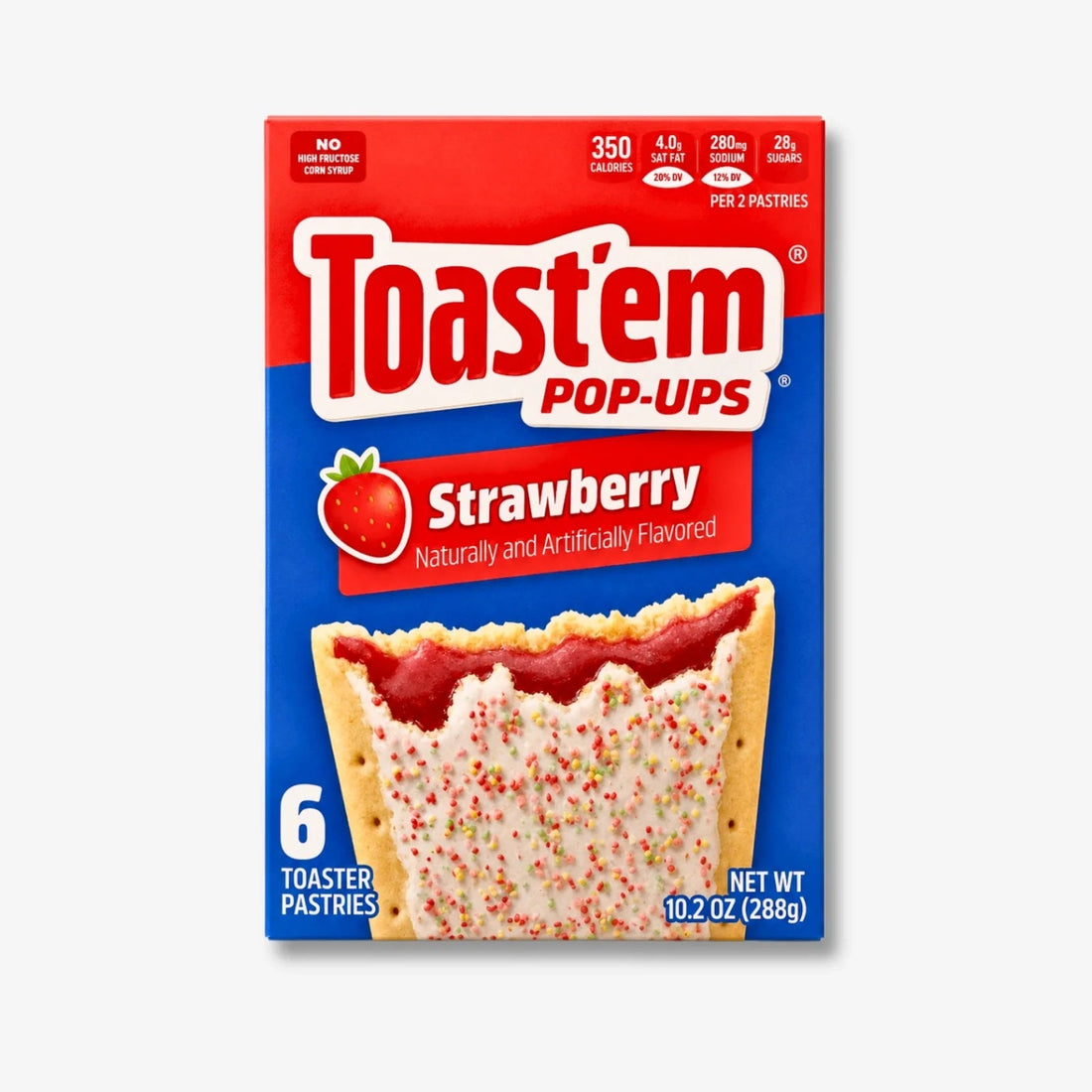 Toast’em Pop Ups Frosted Strawberry 288g - Gebäcktaschen mit Erdbeerfüllung kaufen - MiMa&