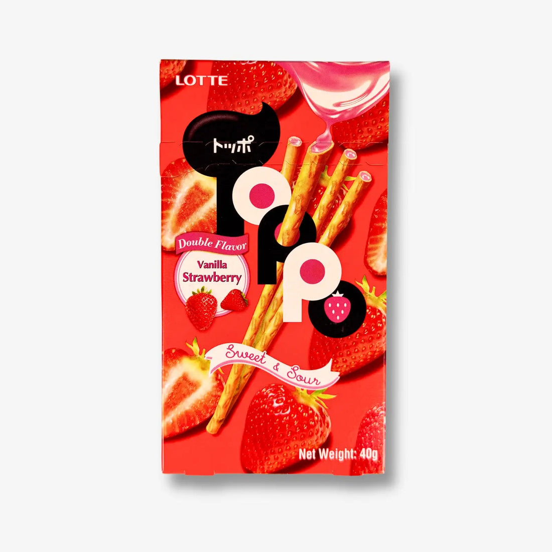 Toppo Sticks Vanilla Strawberry 40g - Knusprige Erdbeer Vanillesticks kaufen - MiMa&