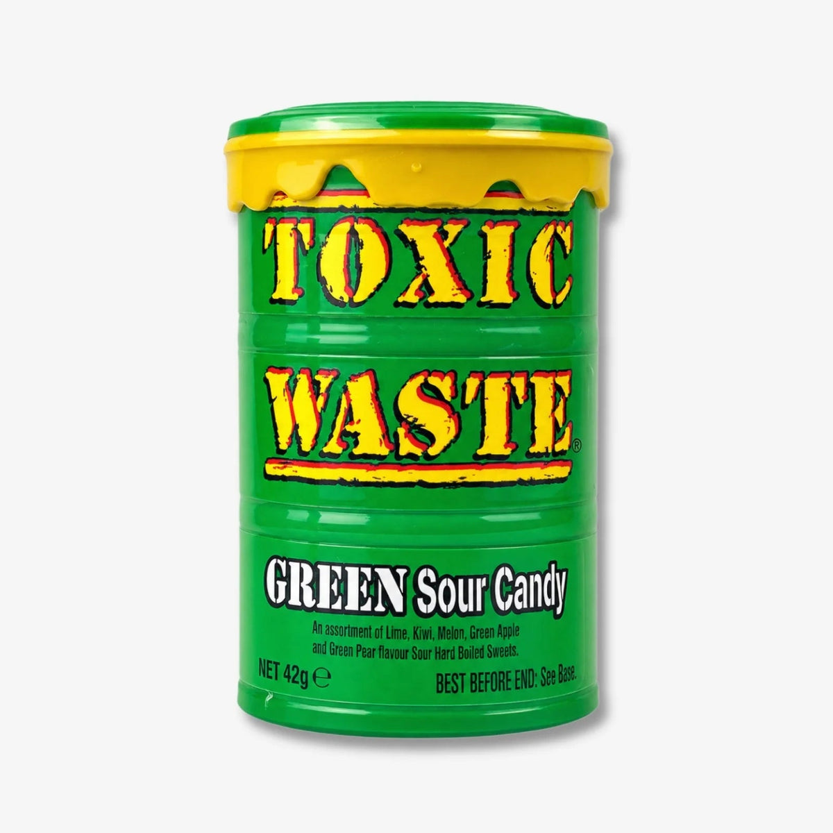 Toxic Waste Sour Candy Drum Green 42g - Extra Saure Bonbons (Bild) kaufen - MiMa&