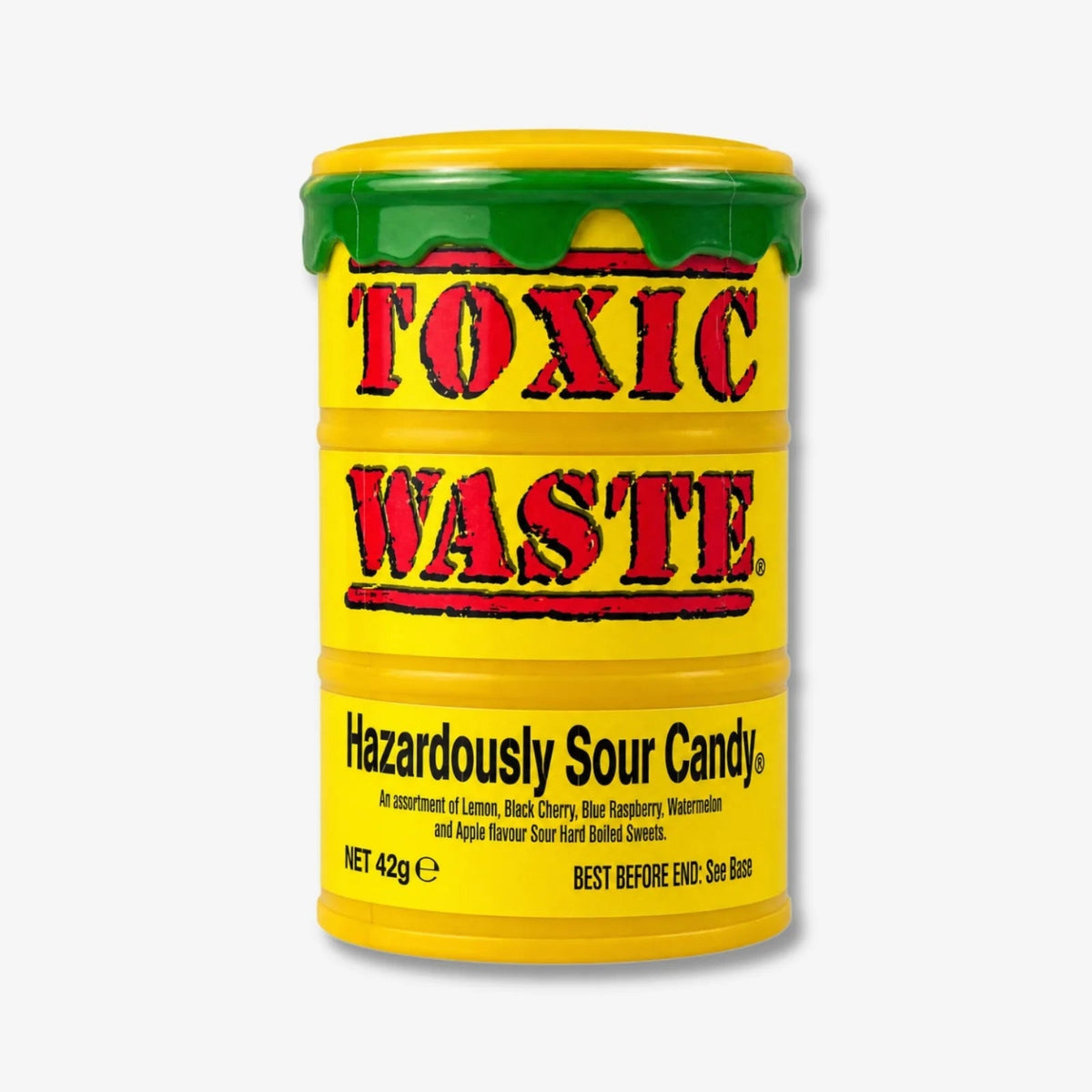 Toxic Waste Sour Candy Drum Yellow 42g - Extra Saure Bonbons (Bild) kaufen - MiMa&