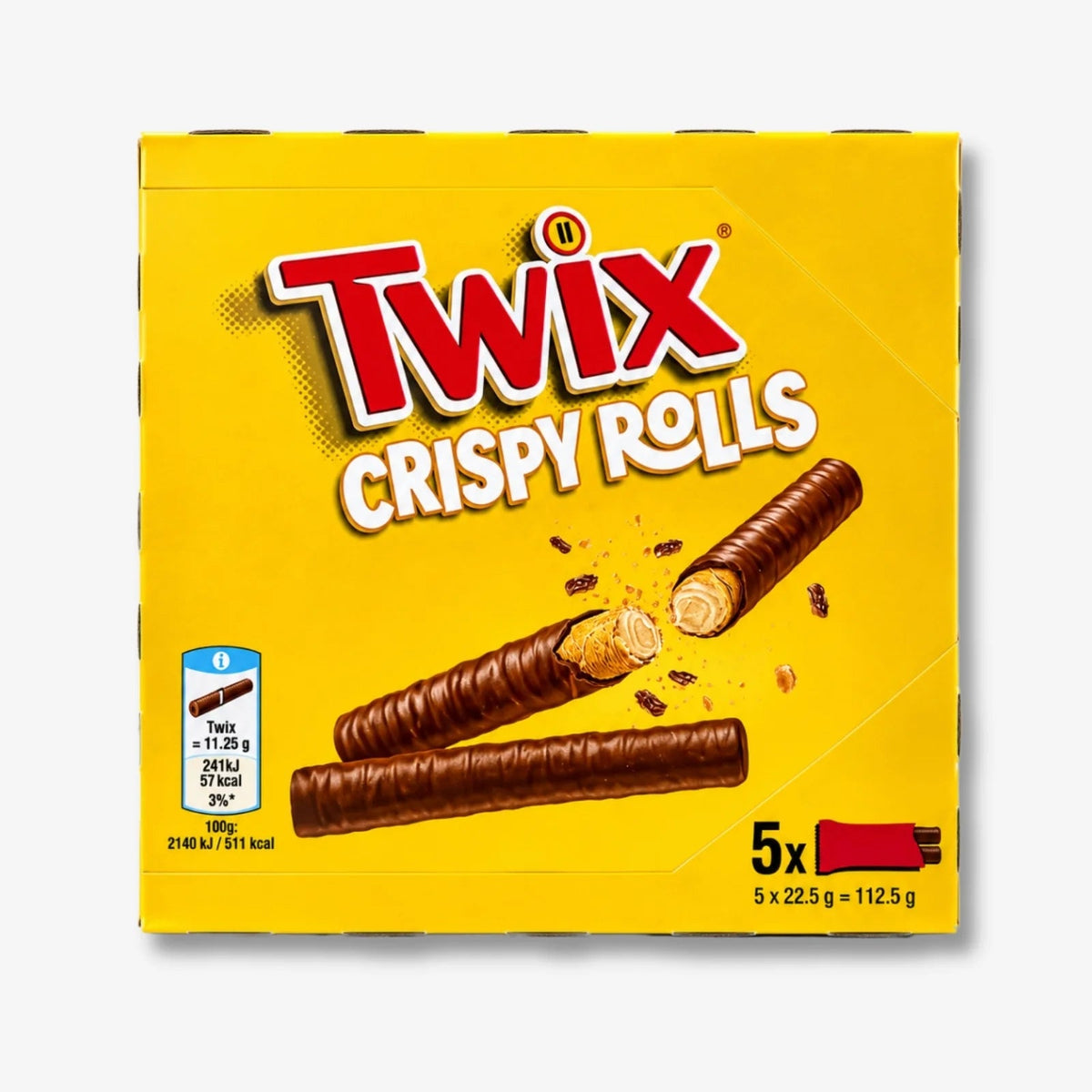 Twix Crispy Rolls 5er Pack 112,5g - Waffelröllchen mit Schokolade kaufen - MiMa&