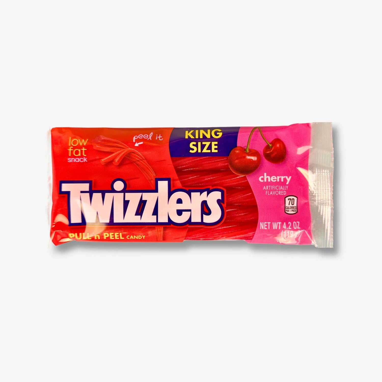 Twizzlers King Size Cherry Pull n Peel 119g - Kirsch Kaustreifen Candy kaufen - MiMa&