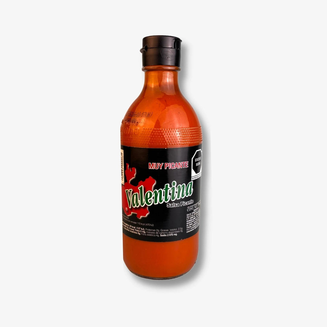 Valentina Negra Salsa Muy Picante 370ml - Extrem scharfe Chillisauce kaufen - MiMa&