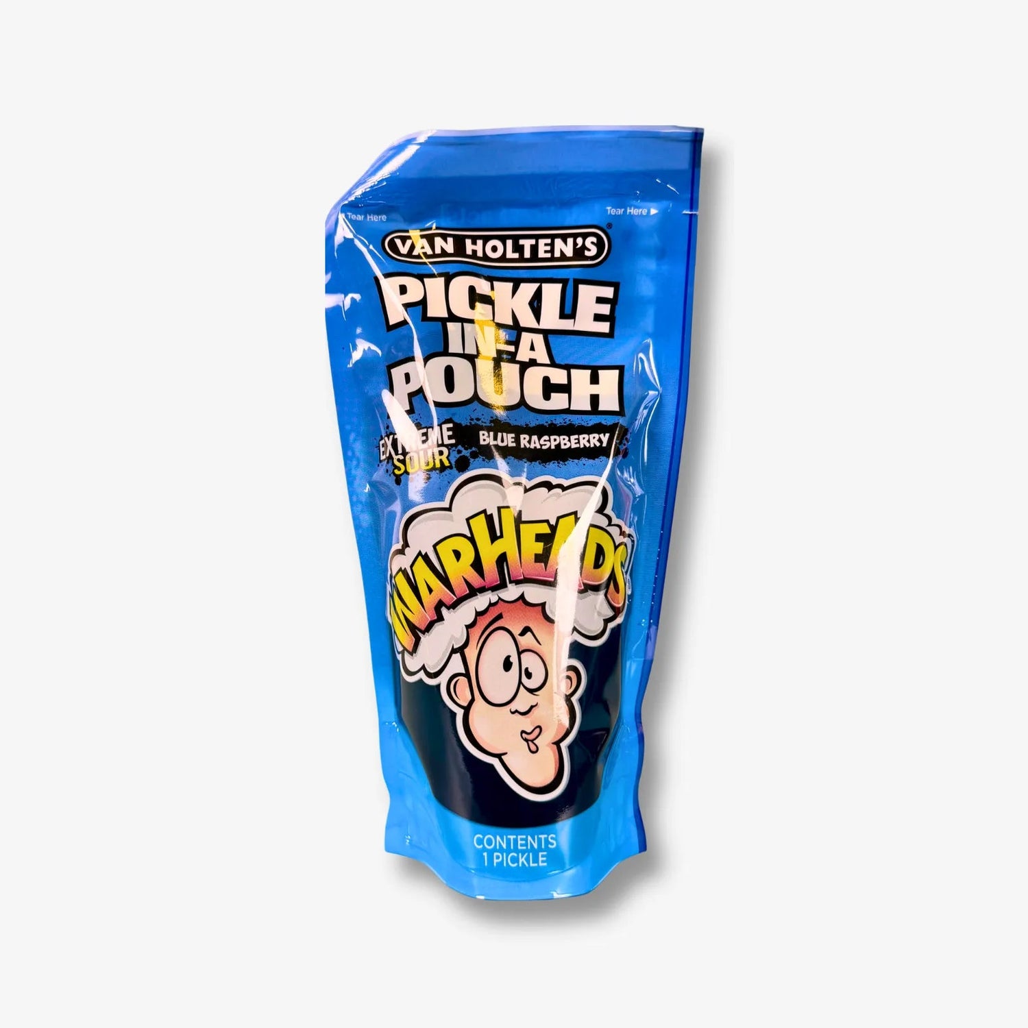 Van Holten’s Pickle Gurke Warheads Blue Raspberry 306g - Saure Gurke mit Himbeeraroma kaufen - MiMa&