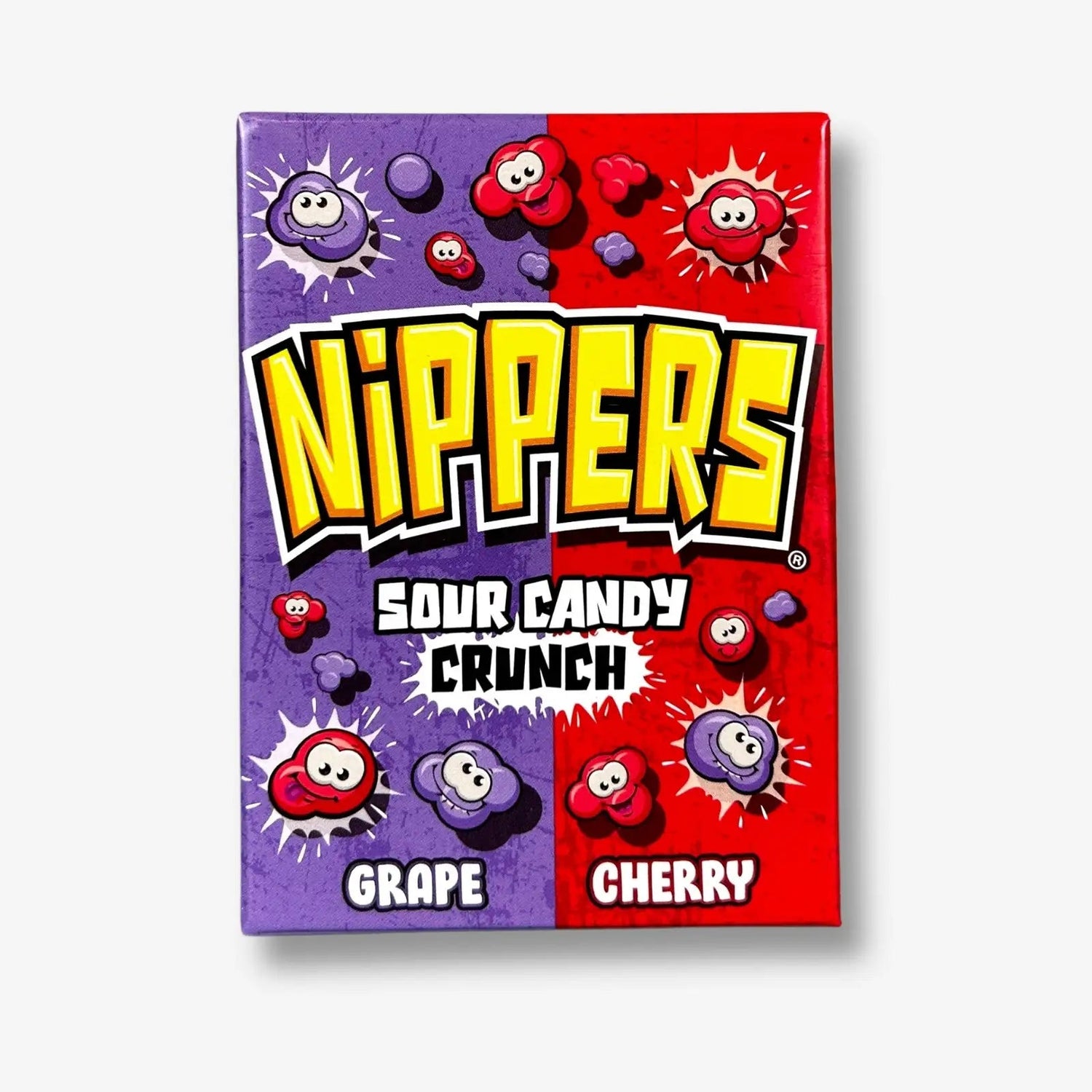 Zed Candy Nippers Sour Candy Crunch Grape &amp; Cherry 50g - Saure Kirsch und Traubenbonons kaufen - MiMa&
